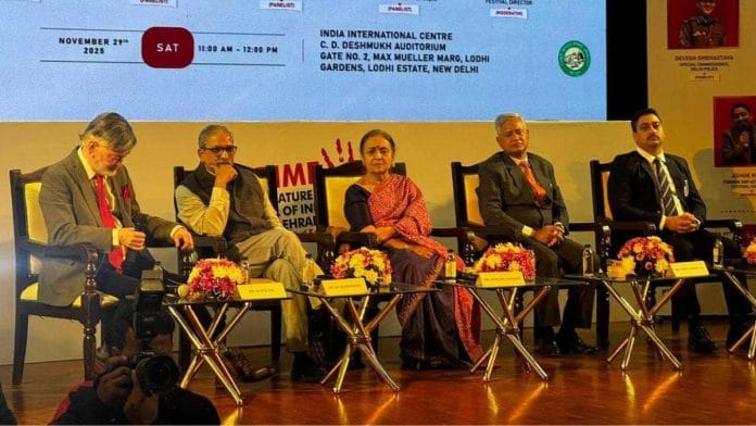 Panellists at the curtain raiser in New Delhi