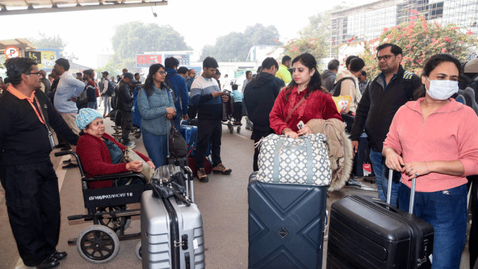 Passegers at Delhi International Airport | Representational image | ANI